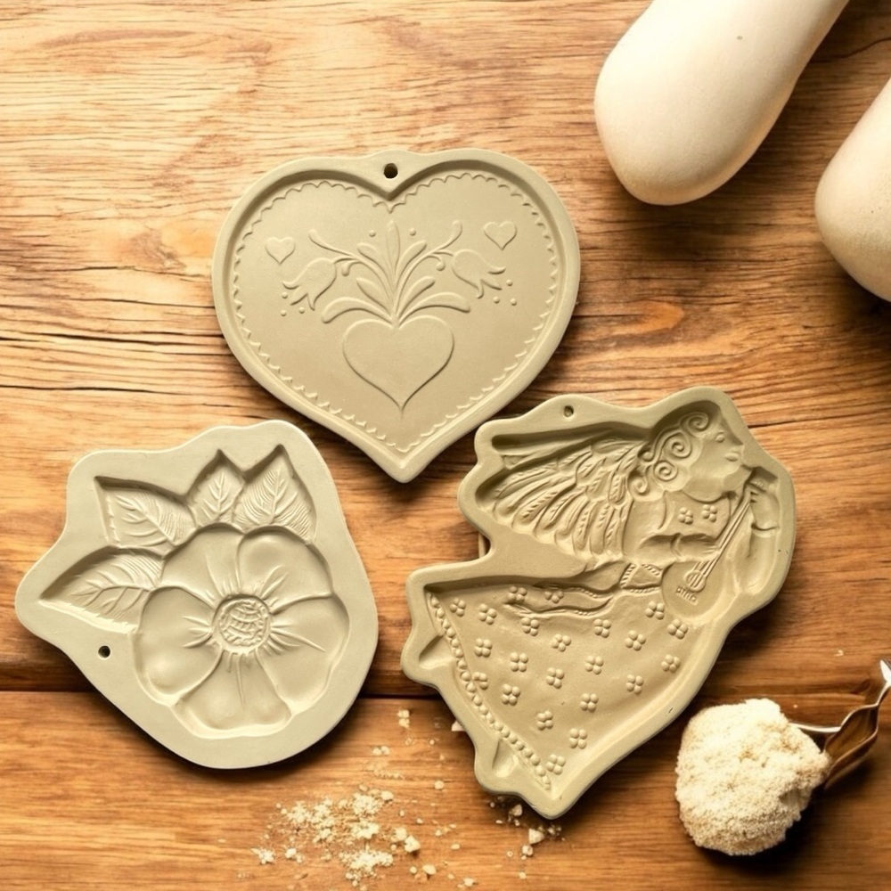 Brown Bag Cookie Art Molds, set of 3, charming for use or display, no flaws